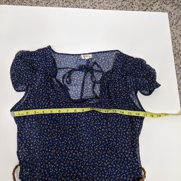 Olsenboye Micro Floral Ruffled Prairie Maxi Dress - Picture 5 of 7